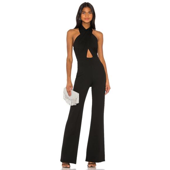 Amanda Uprichard X REVOLVE Zahara Jumpsuit Halter Party Evening Formal Classy XS - Picture 1 of 9